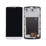 LG G3 - LCD Assembly with frame (Silk White) - OEM