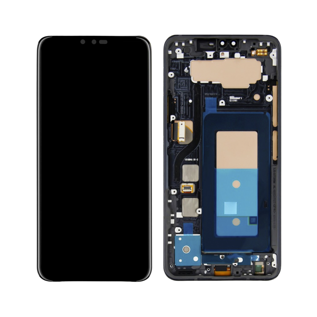 LG V40 - OLED Assembly with frame (New Aurora Black) - OEM