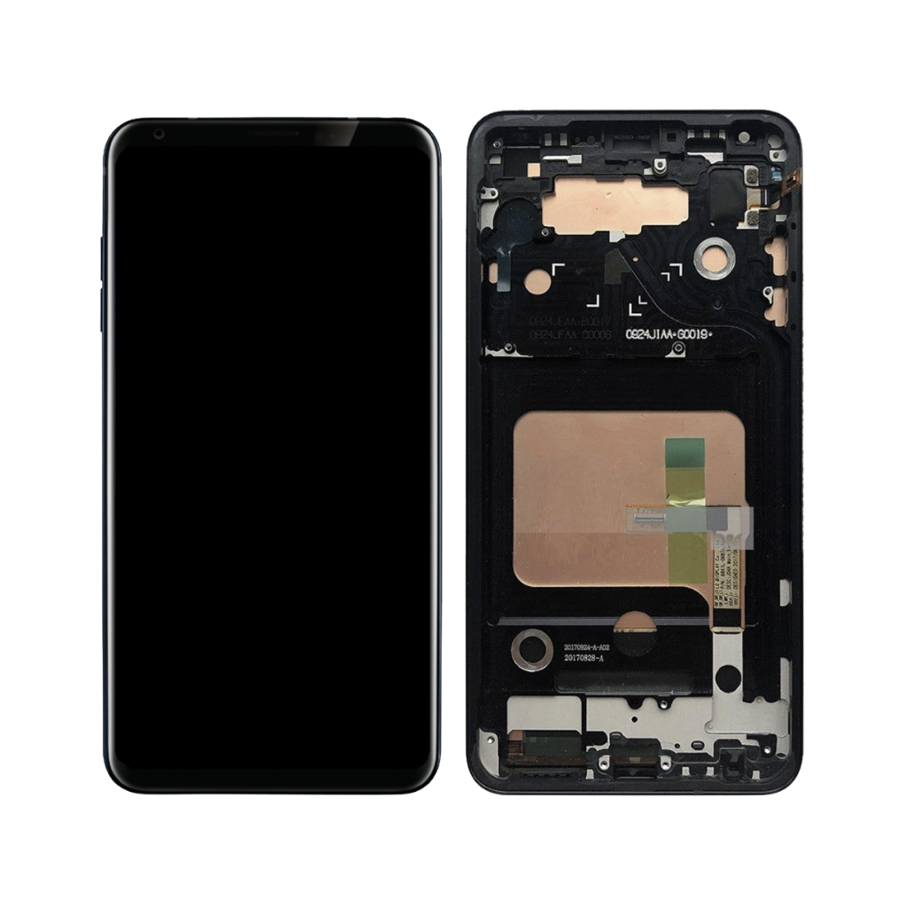 LG V30 - OLED Assembly with frame (Aurora Black) - OEM
