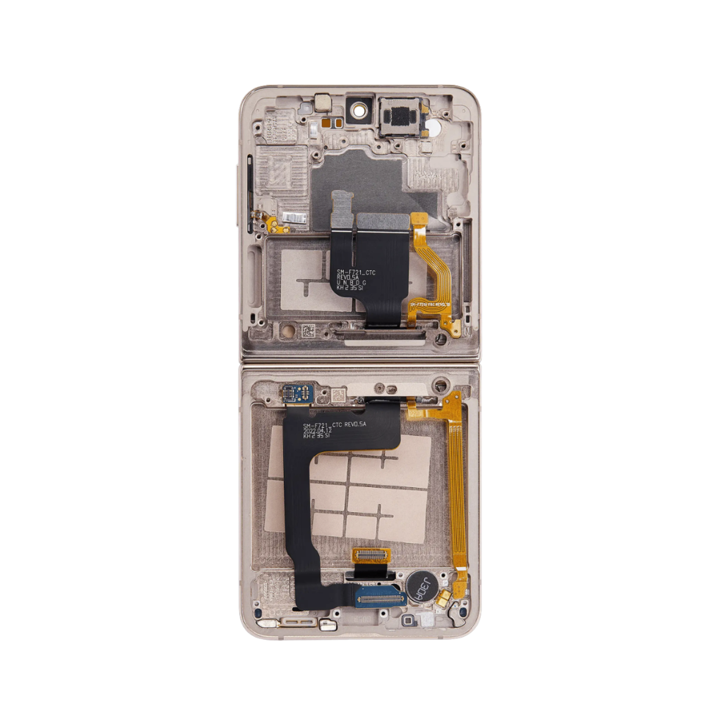 Samsung Galaxy Z Flip 4 - OLED Assembly with frame (Pink Gold) - Service Pack - Image 3