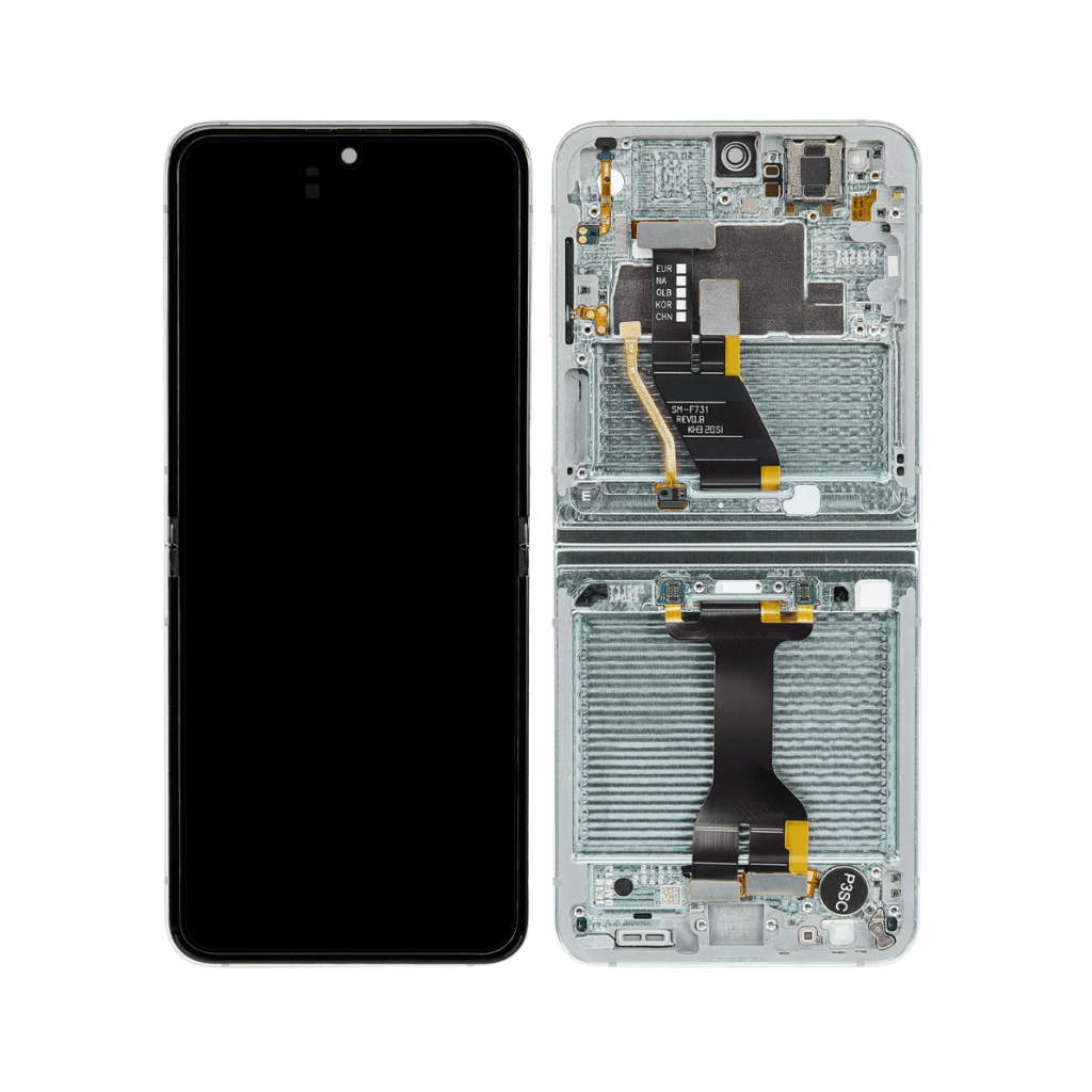 Samsung Galaxy Z Flip 5 - OLED Assembly with frame (Mint) - Service Pack