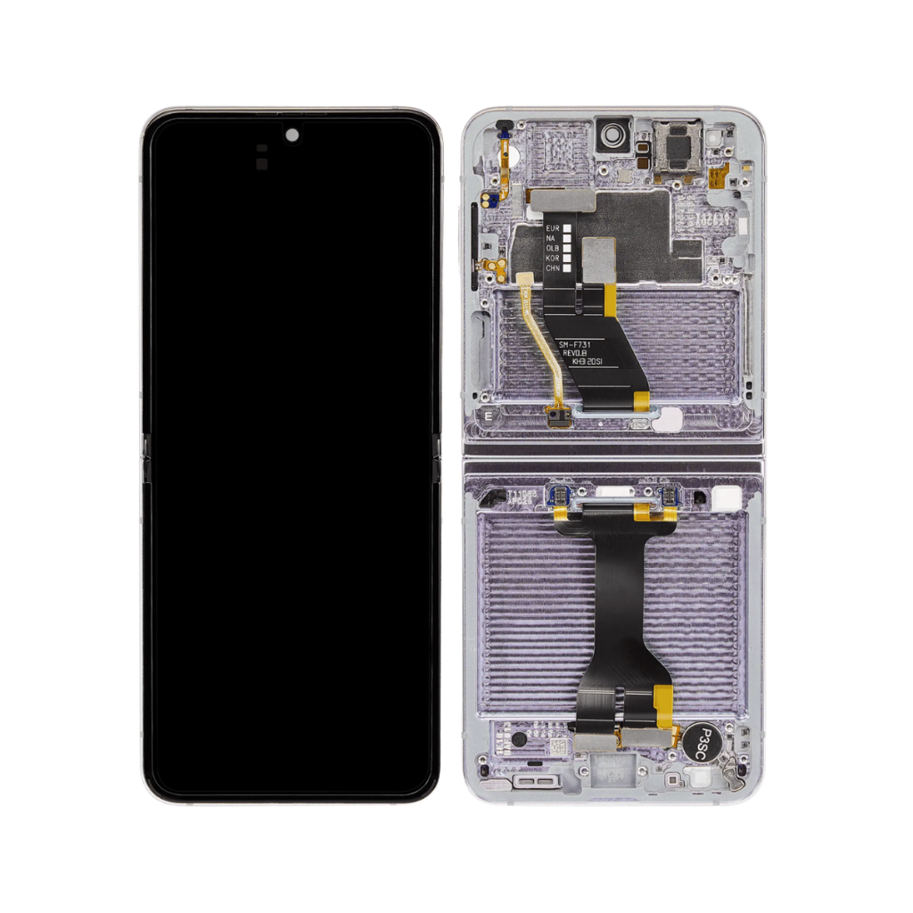 Samsung Galaxy Z Flip 5 - OLED Assembly with frame (Lavender) - OEM