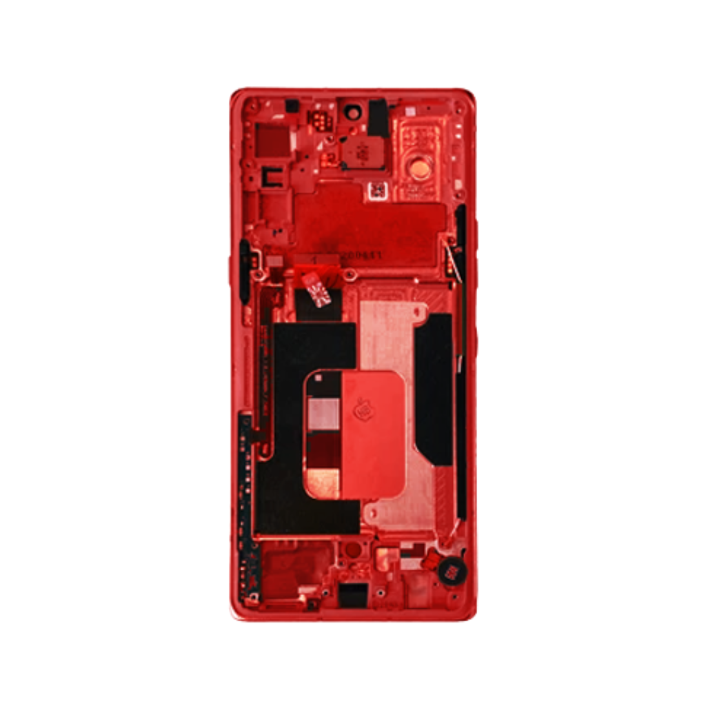 LG Velvet 5G - OLED Assembly with frame (Red) - OEM - Image 3