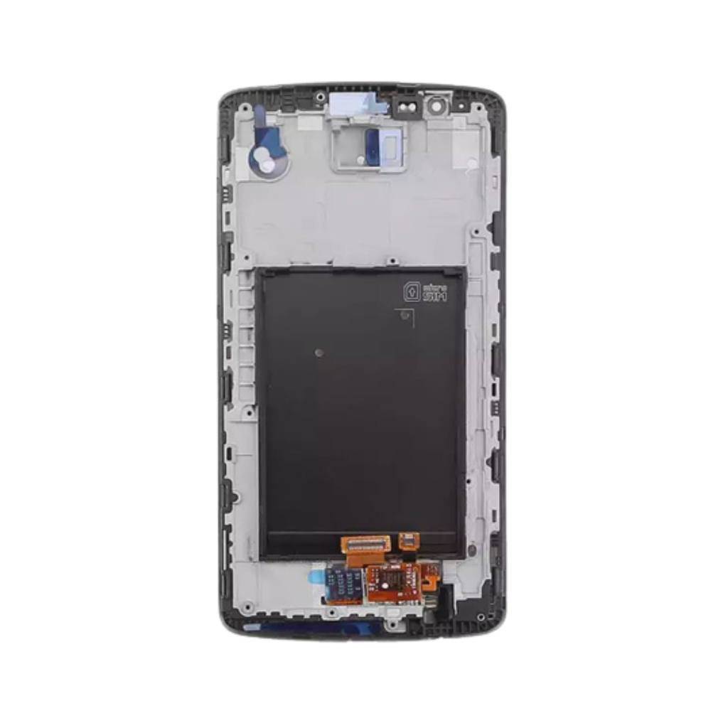 LG G3 - LCD Assembly with frame (Silk White) - OEM - Image 3