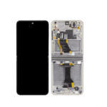Samsung Galaxy Z Flip 5 - OLED Assembly with frame (Cream) - OEM
