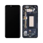 LG G8X ThinQ / V50S ThinQ - OLED Assembly with frame (New Aurora Black) - OEM