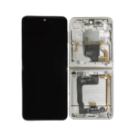 Samsung Galaxy Z Flip 4 - OLED Assembly with frame (White) - Service Pack