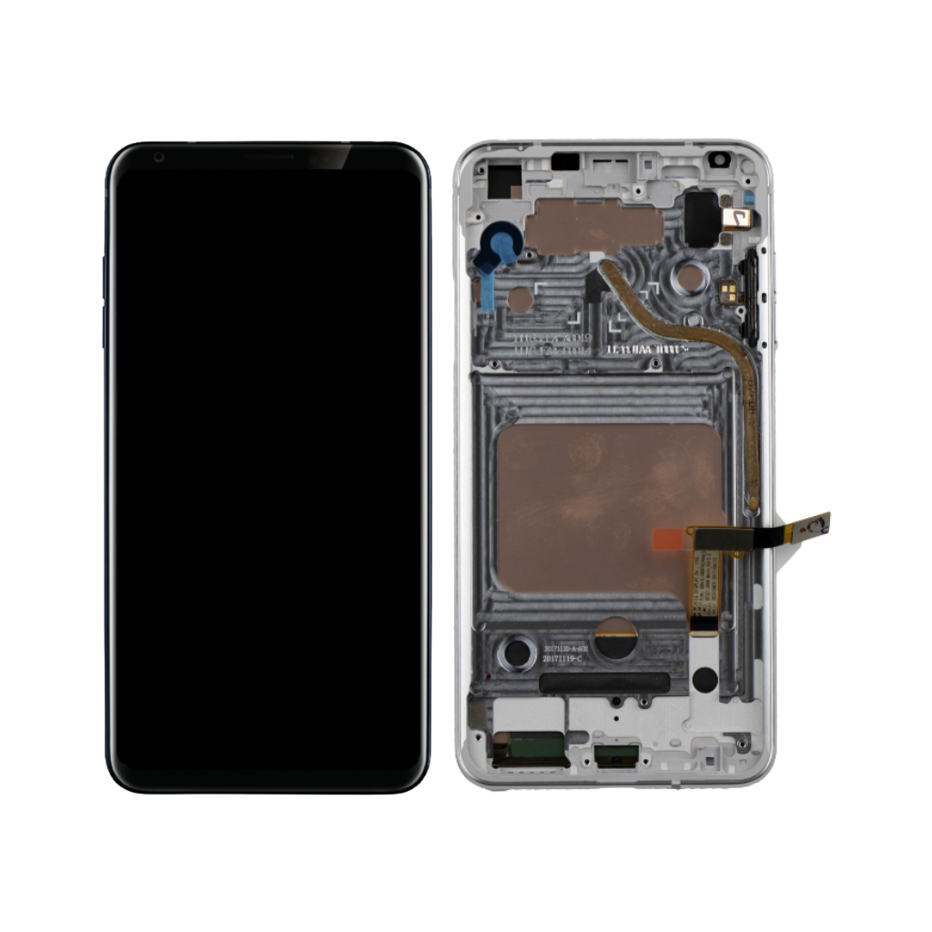 LG V30 - OLED Assembly with frame (Cloud Silver) - OEM