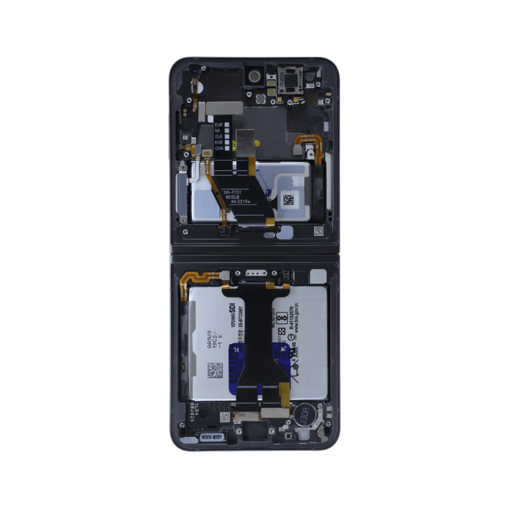 Samsung Galaxy Z Flip 5 - OLED Assembly with frame (Gray) - Service Pack - Image 3