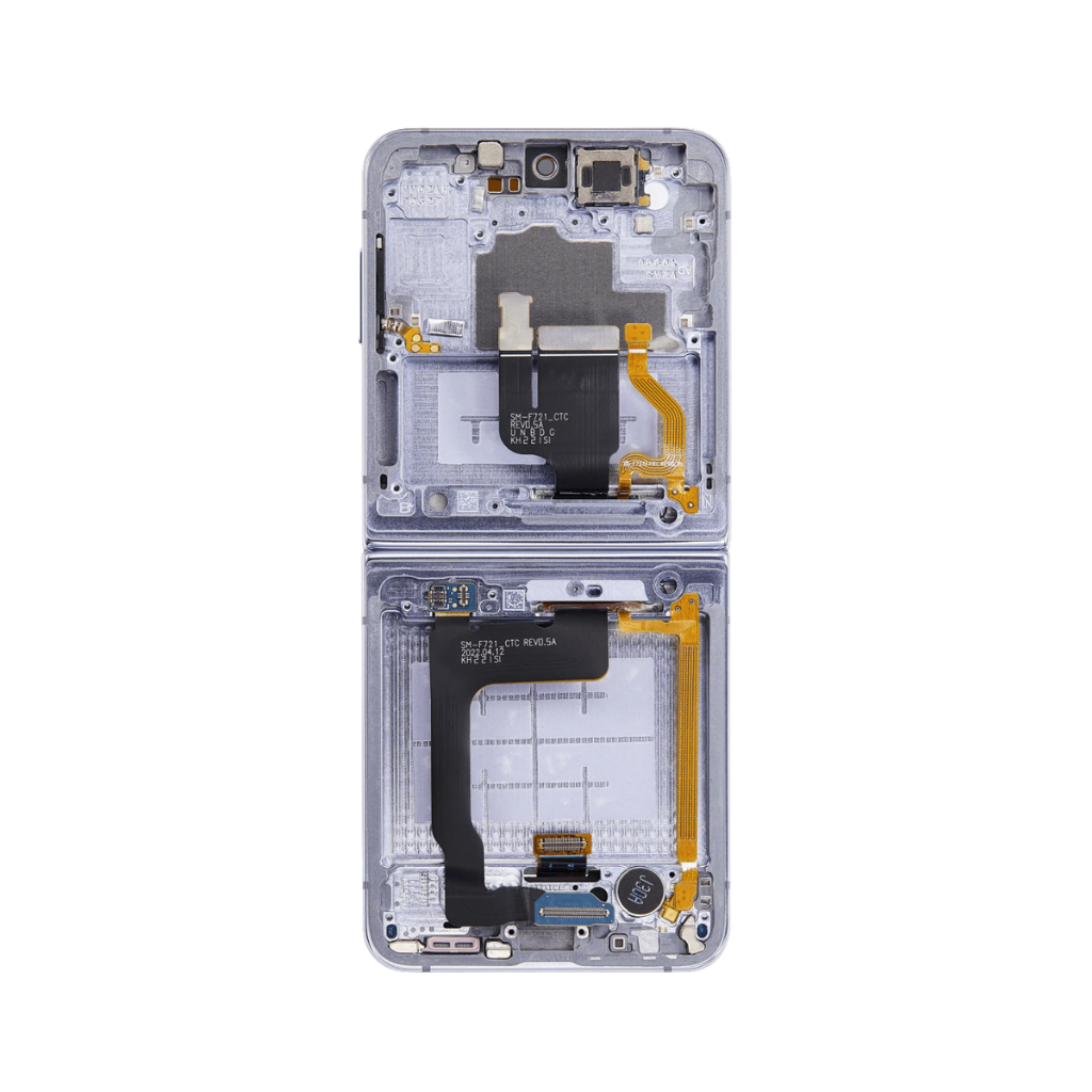 Samsung Galaxy Z Flip 4 - OLED Assembly with frame (Blue) - OEM - Image 3