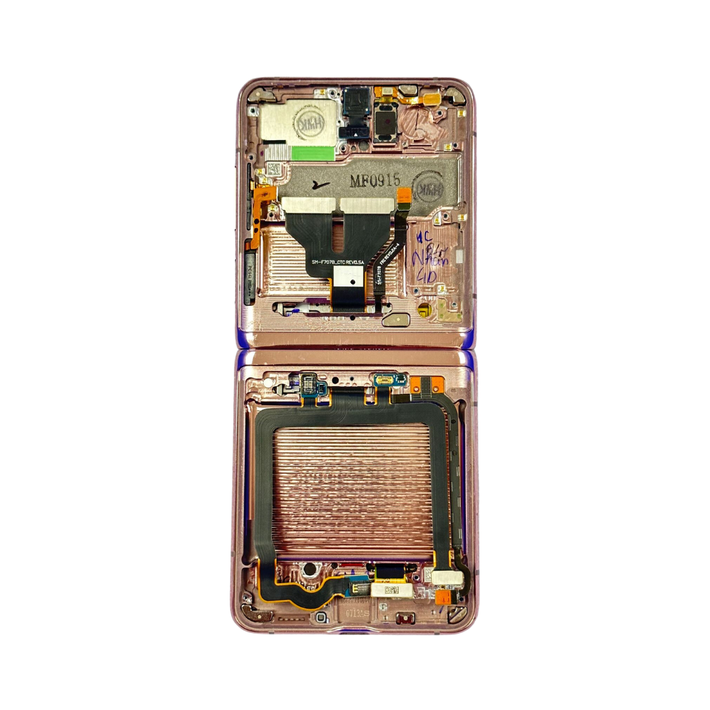 Samsung Galaxy Z Flip 5G - OLED Assembly with frame (Mystic Bronze) - OEM - Image 3