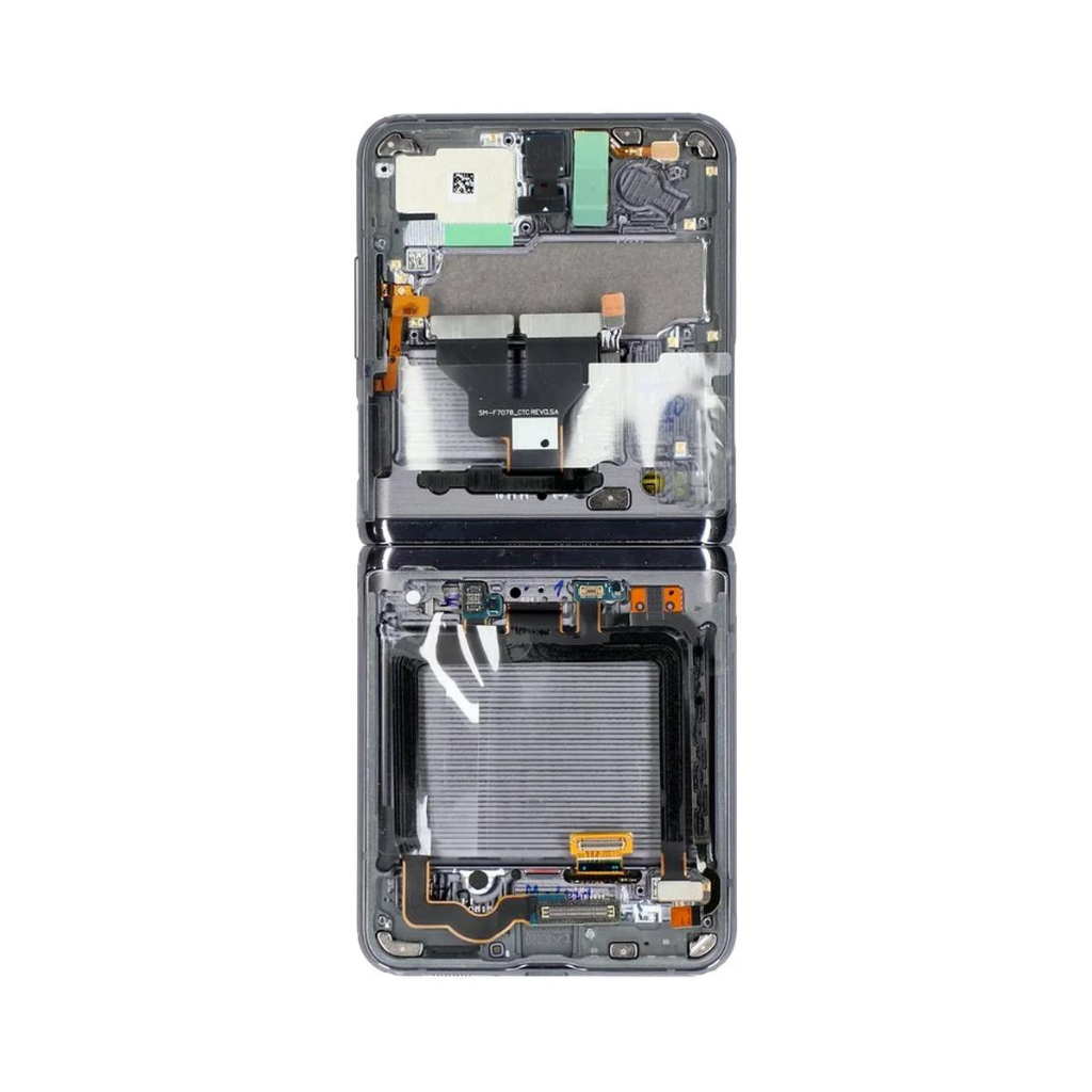 Samsung Galaxy Z Flip 5G - OLED Assembly with frame (Mystic Grey) - OEM - Image 3