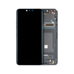 LG G8 ThinQ - OLED Assembly with frame (New Aurora Black) - OEM