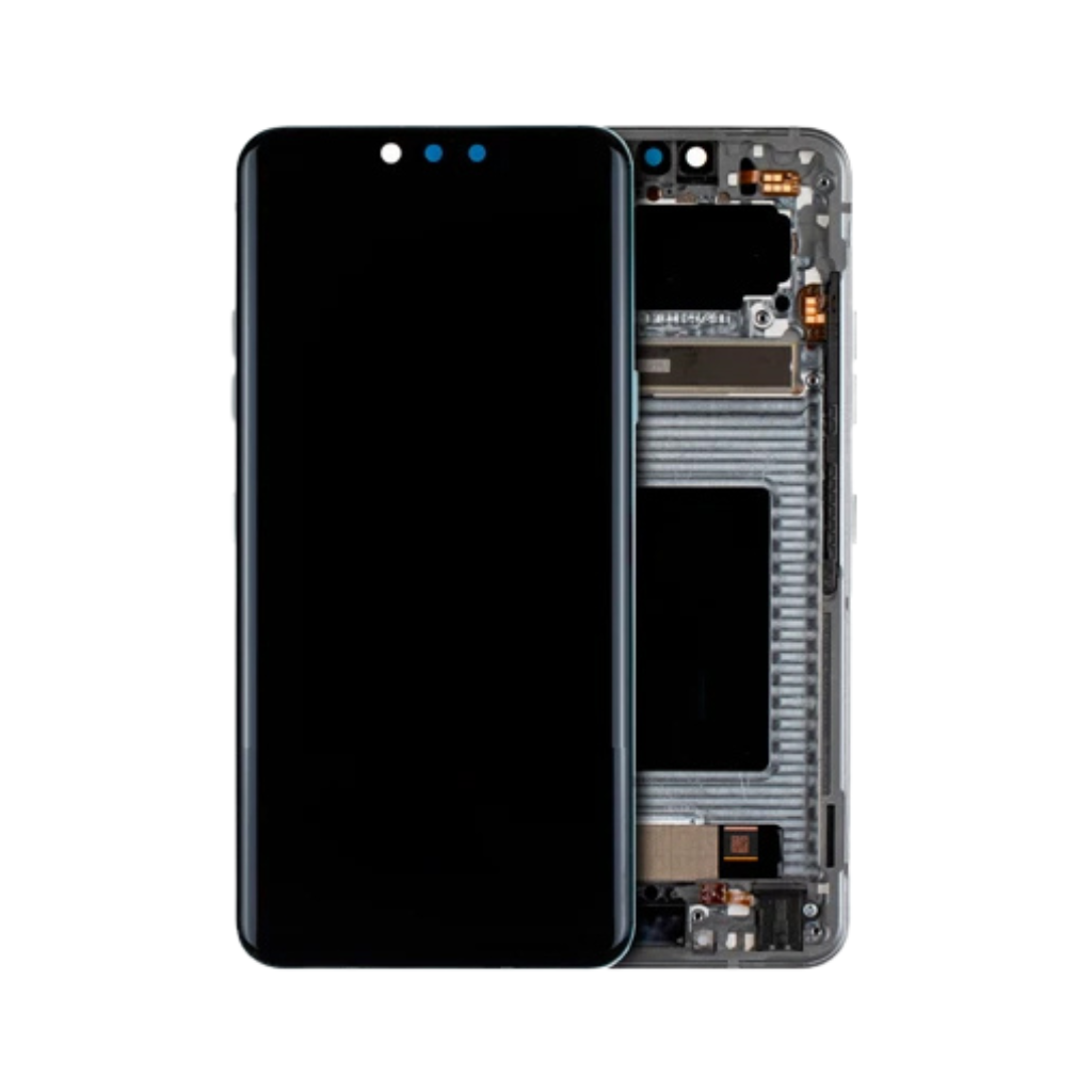 LG G8 ThinQ - OLED Assembly with frame (Platinum Gray) - OEM