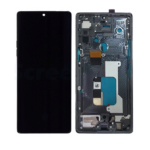 LG Velvet 5G - OLED Assembly with frame (Aurora Gray) - OEM