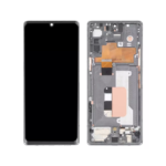 LG Velvet 5G - OLED Assembly with frame (Aurora White) - OEM