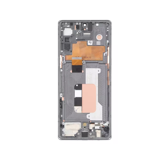 LG Velvet 5G - OLED Assembly with frame (Aurora White) - OEM - Image 3