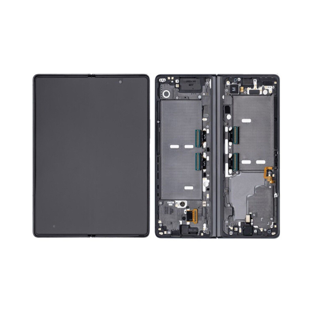 Samsung Galaxy Z Fold 2 - OLED Assembly with frame (Mystic Black) - OEM