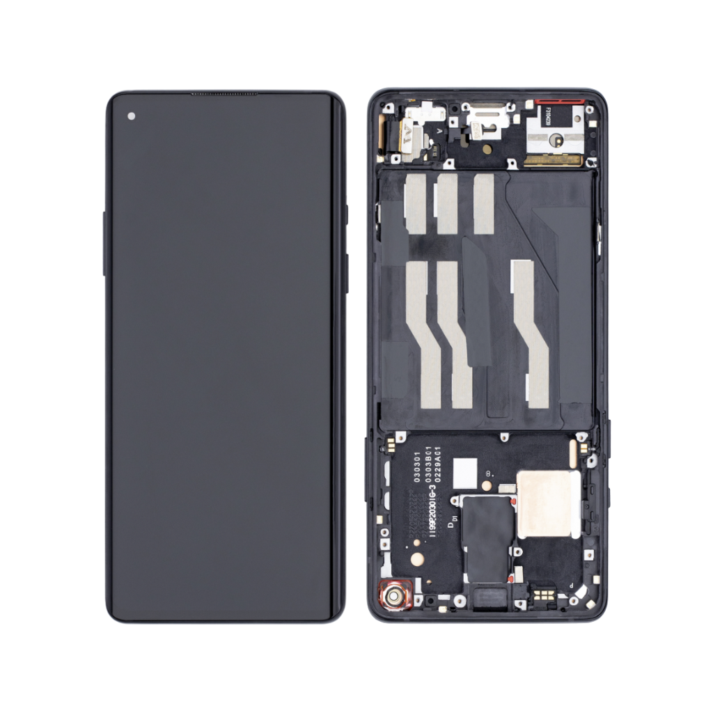 OnePlus 8 - OLED Assembly with Frame (Onyx Black) - OEM