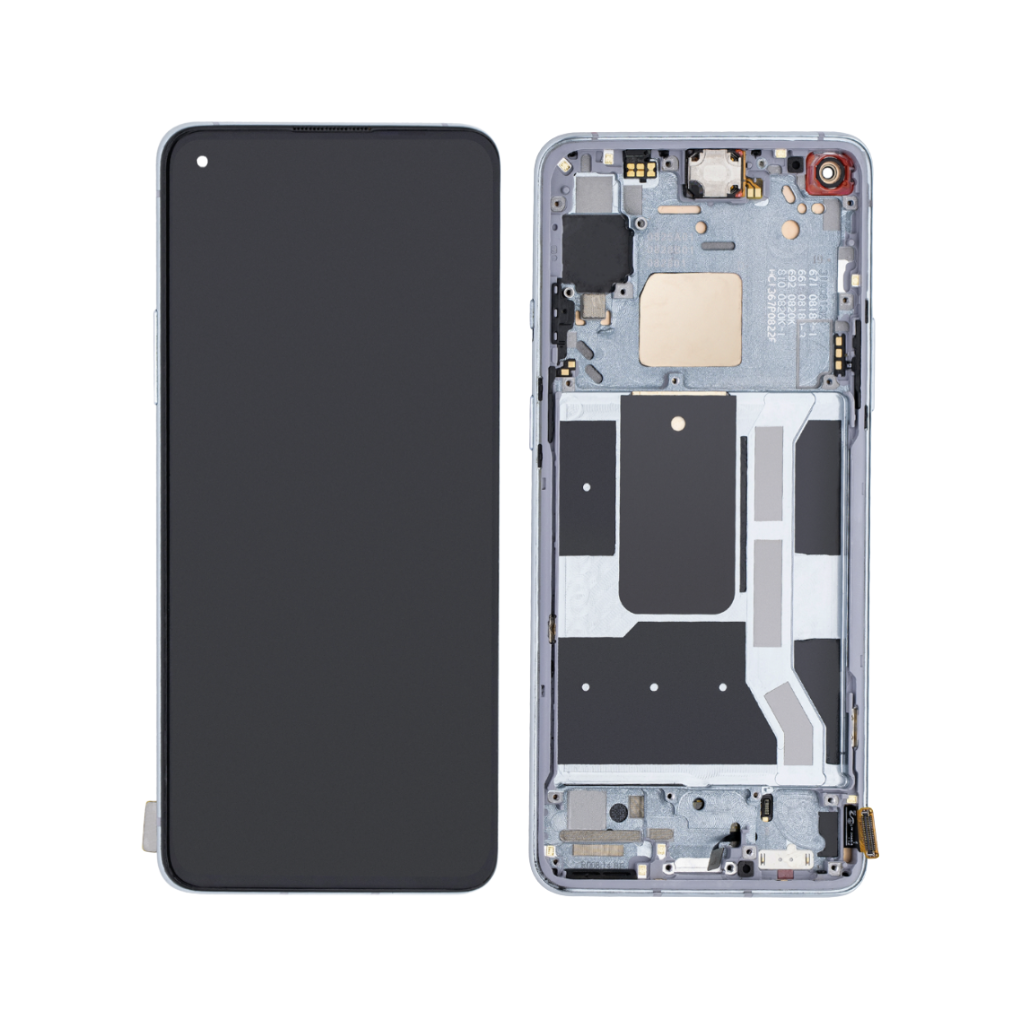 OnePlus 8T - OLED Assembly with Frame (Lunar Silver) - OEM