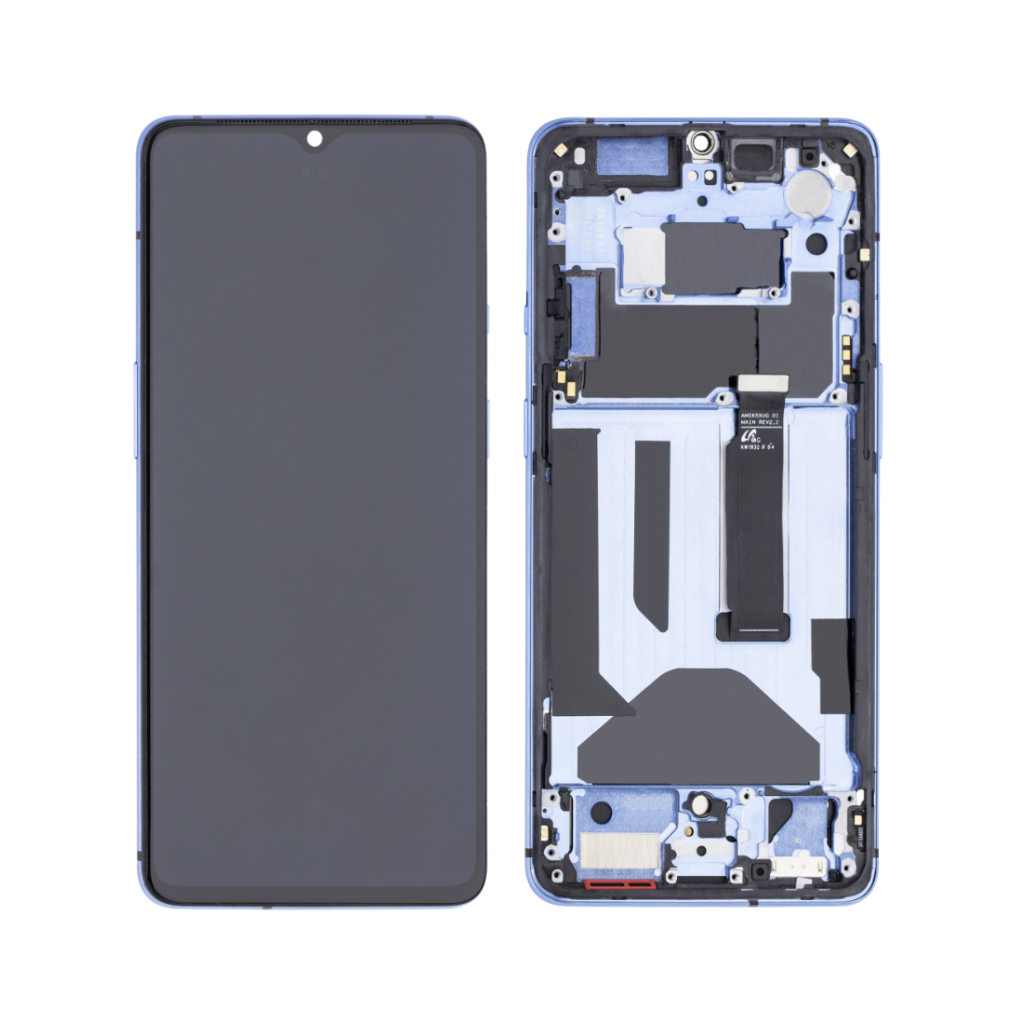 OnePlus 7T - OLED Assembly with Frame (Glacier Blue) - OEM