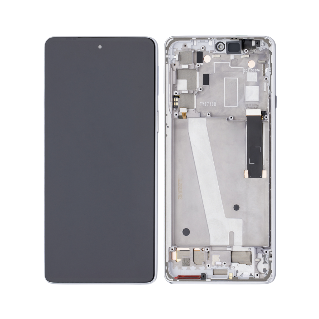 Motorola Moto Edge 20 (2021) - LCD Assembly with Frame (Frosted White) - OEM