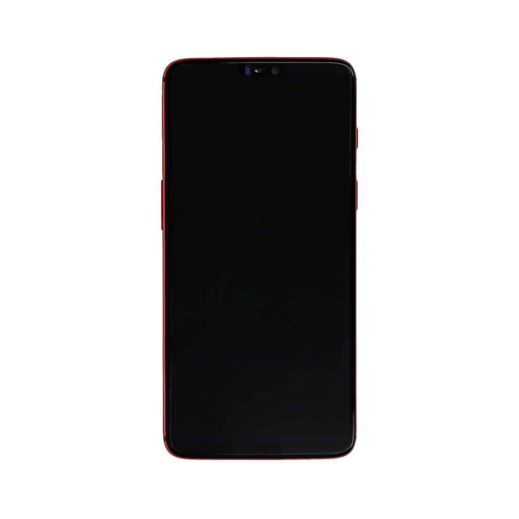 OnePlus 6 - OLED Assembly with Frame (Amber Red) - OEM - Image 2