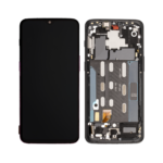OnePlus 6T - OLED Assembly with Frame (Mirror Black) - OEM