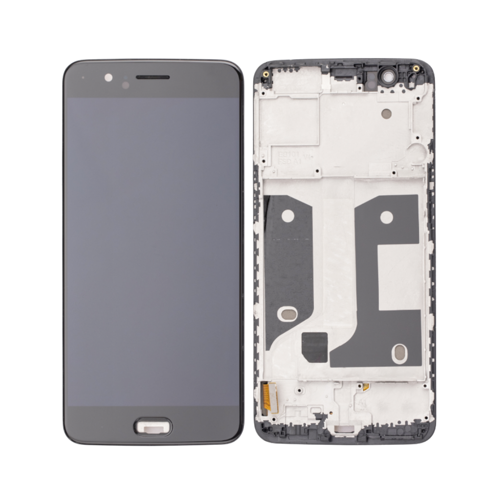 OnePlus 5 - OLED Assembly with Frame (Midnight Black) - OEM