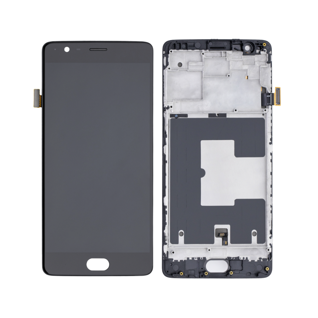 OnePlus 3T - OLED Assembly with Frame (Midnight Black) - OEM