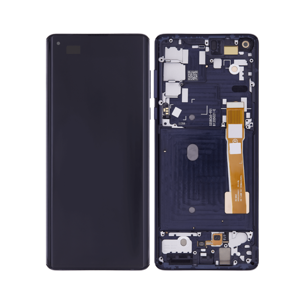 Motorola Moto Edge (2020) - OLED Assembly with Frame (Midnight Magenta) - OEM