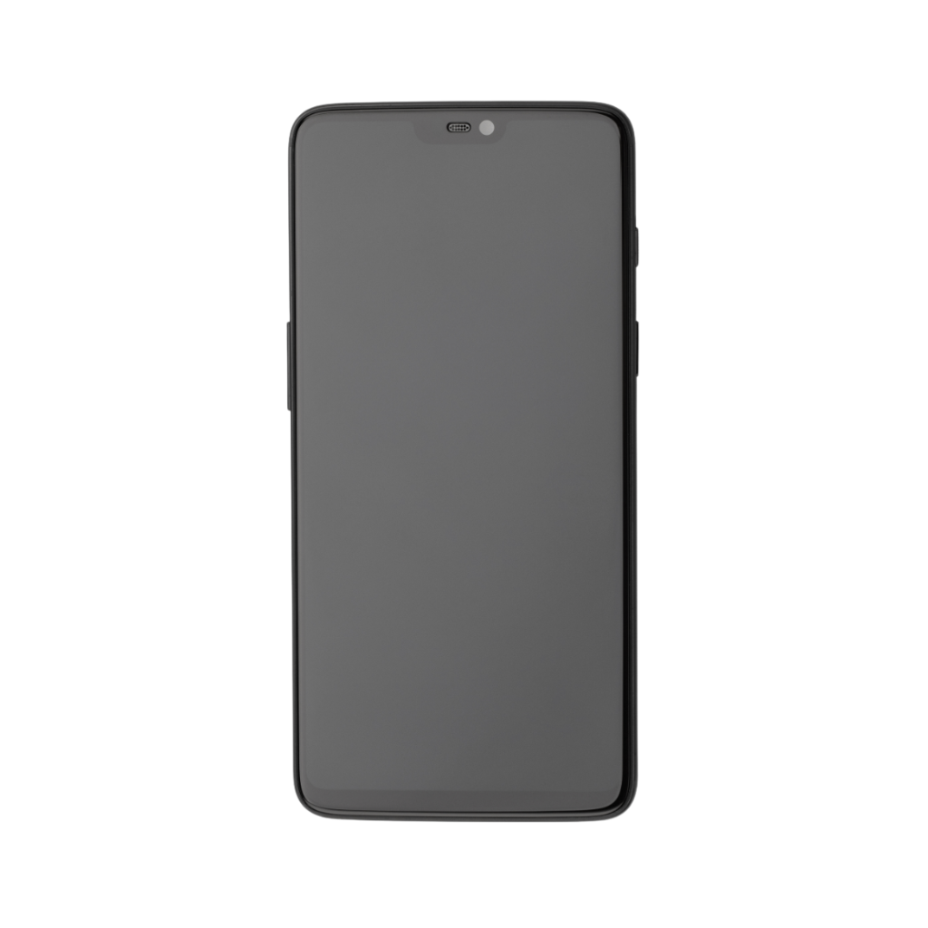 OnePlus 6 - OLED Assembly with Frame (Mirror Black) - OEM - Image 2